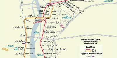 Cairo mappa della metropolitana 2016