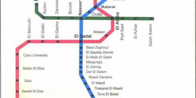 Cairo mappa della metropolitana