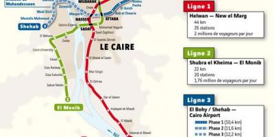 Mappa della metropolitana del cairo