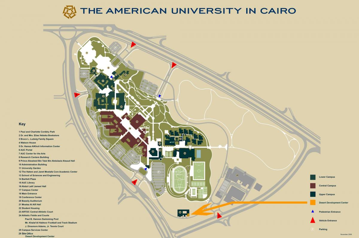 Mappa di auc new cairo campus