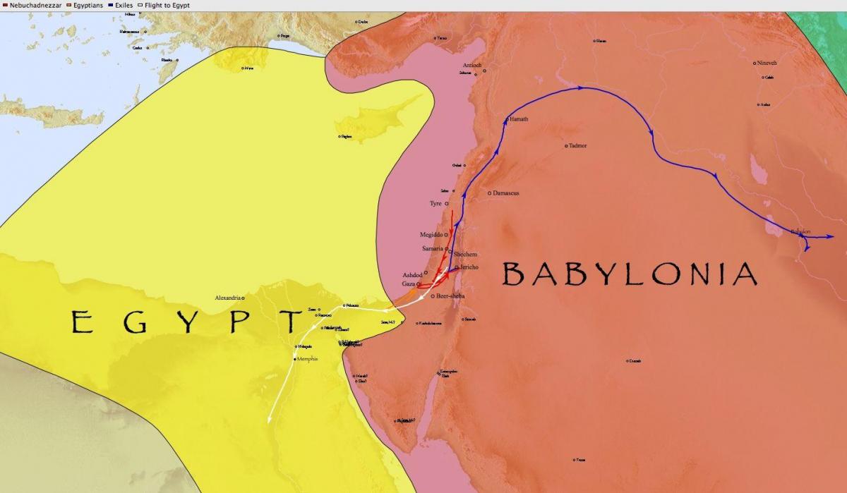 Mappa di babilonia, egitto