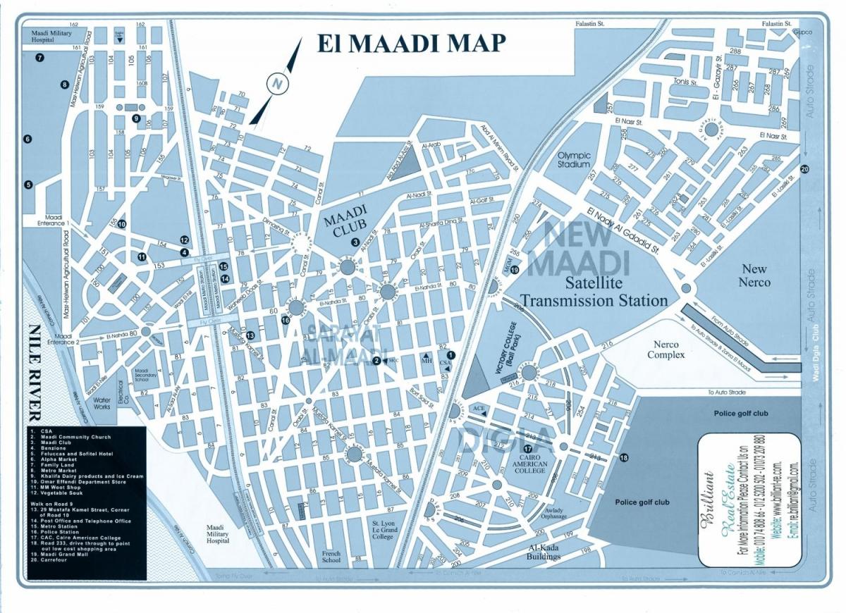 Mappa di cairo maadi
