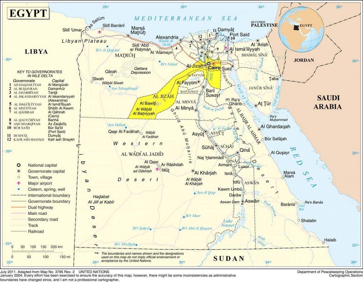 Mappa del grande cairo
