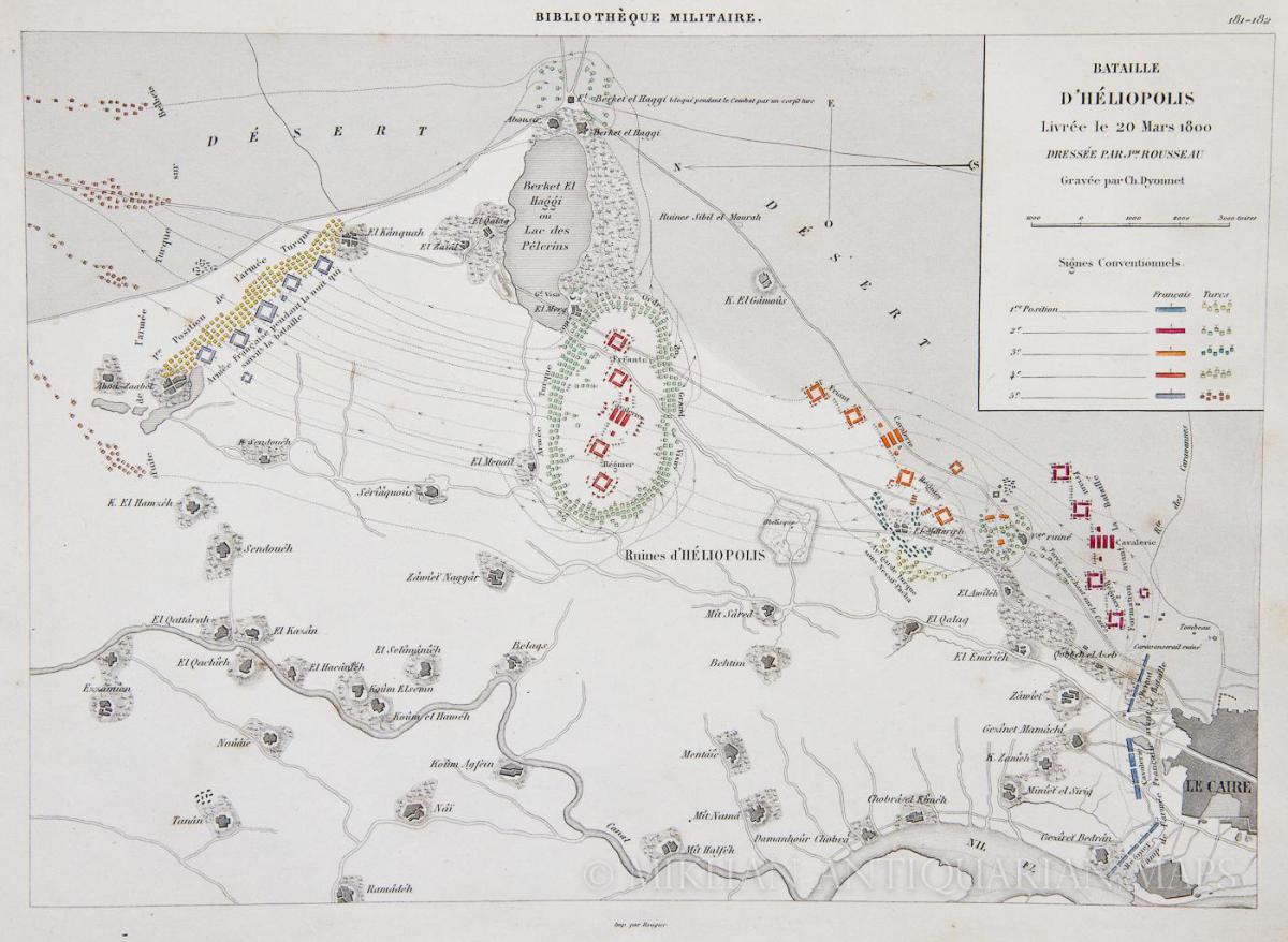 Mappa di heliopolis, il cairo
