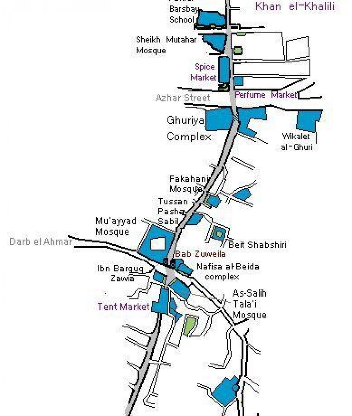 khan el khalili bazar mappa