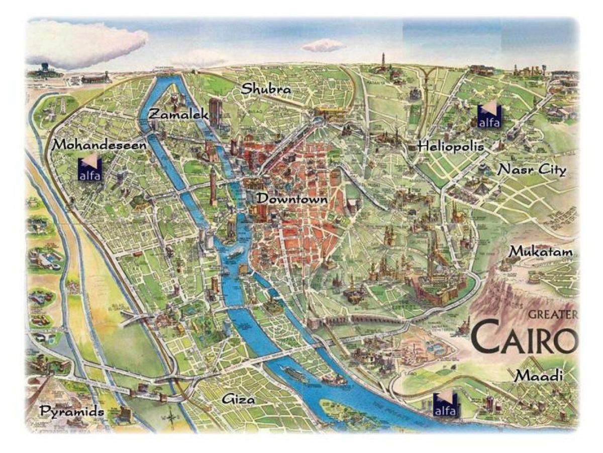Mappa di mohandeseen cairo